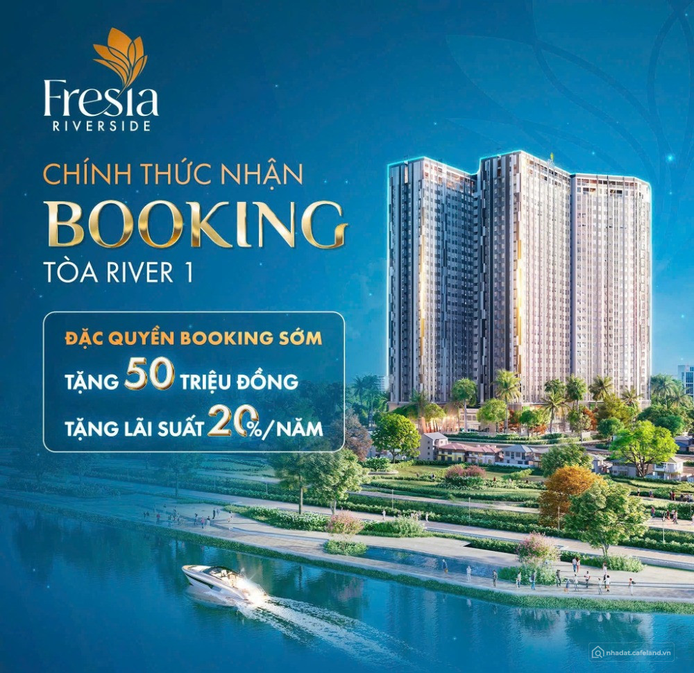 Booking sớm căn hộ Fresia Riverside kế KĐT Hiệp Hoà 293ha, AEON MALL Biên Hoà