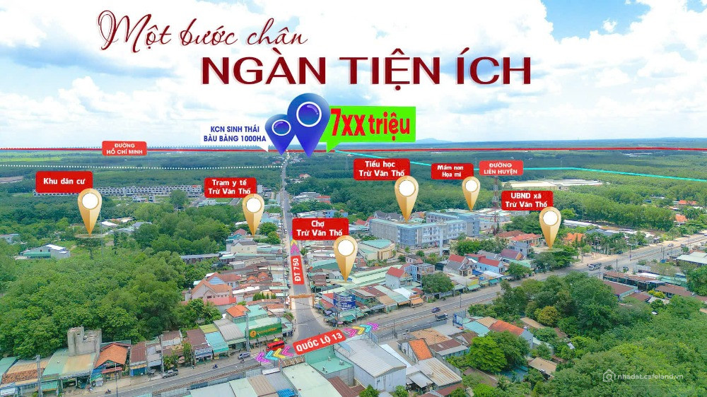 10x56 đất xây trọ gần KCN Bàu Bàng giá 750tr sổ sẵn mặt tiền đường