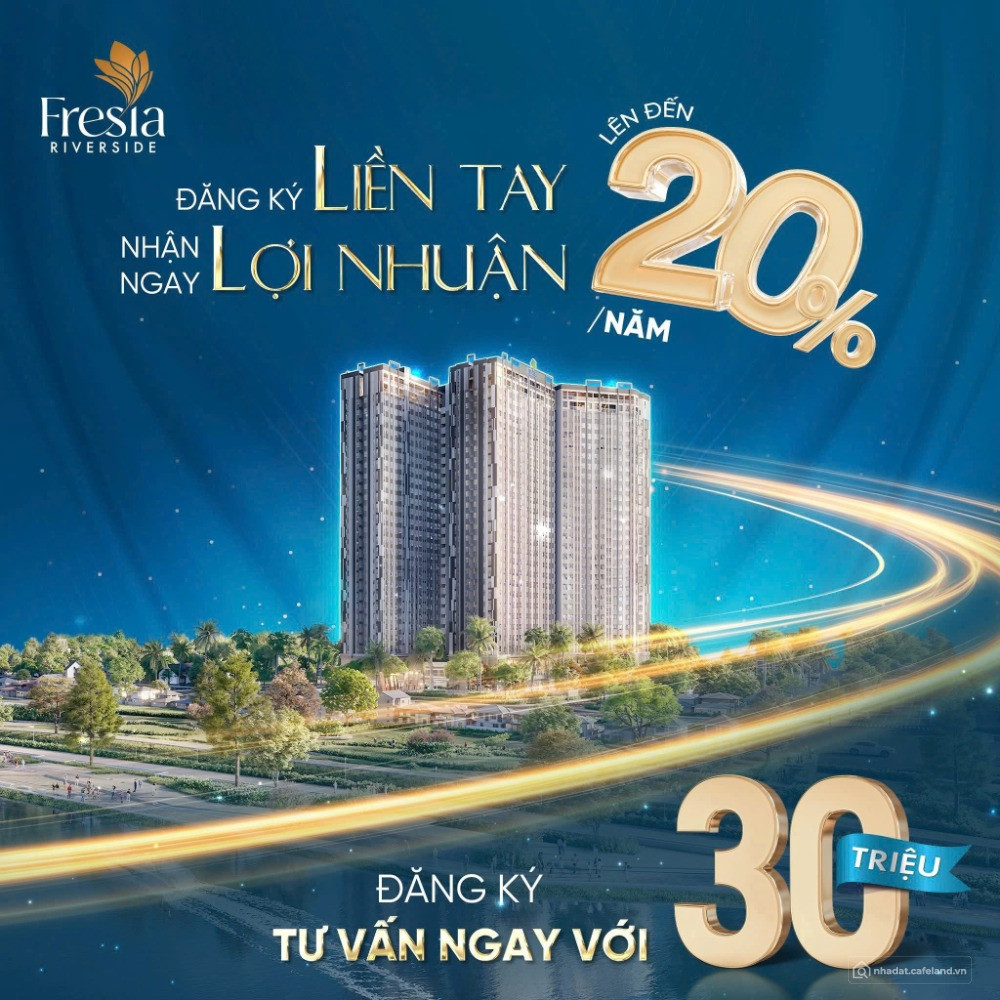 Bán căn hộ Fresia Riverside, 1 tỷ VND, 28 m2, view đẹp chỉ với 1PN, 1WC