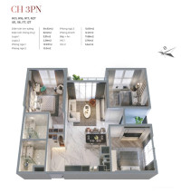 Bán căn hộ 3PN, DT 80m2, chỉ nhỉnh 3 tỷ tại Vic Grand Square Việt Trì