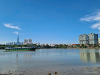 Bán 1,200 m2- ngang 25m- mặt tiền sông sài gòn khu bình quới- giá: 12tr/m2