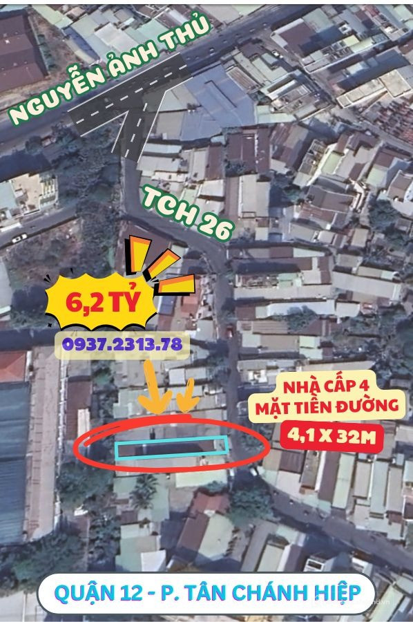Bán Nhà mặt tiền đường TCH 25, trung tâm Q12. Phù hợp kinh doanh mua bán (Tin Hết Hạn)