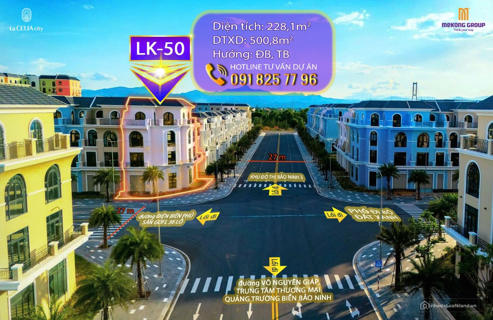 CĂN GÓC ĐẸP NHẤT DỰ ÁN LACELIA CITY QUẢNG BÌNH – 3 MẶT TIỀN – SÁT BIỂN & SÂN