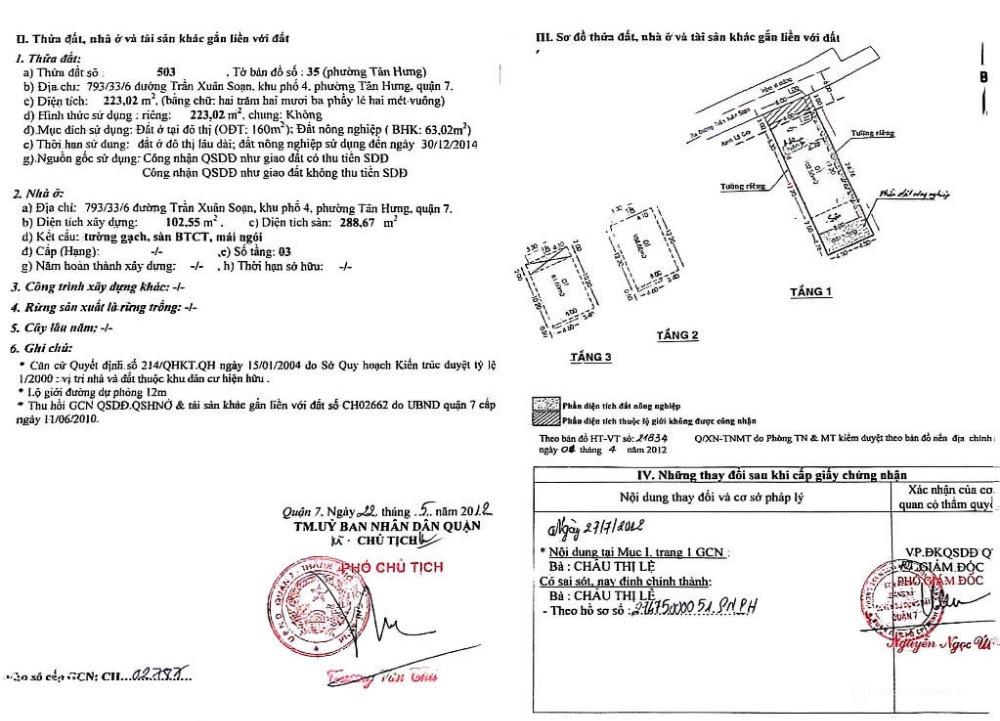 Biệt thự Kiều Đàm, 793/33/6 Quận 7 + 225m2, ngang 9 x 25m chủ gấp bán, giá rẻ
