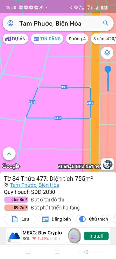 Bán gần 3 sào đất đẹp ngay Ngã 3 Thái Lan, Khu Tam Phước