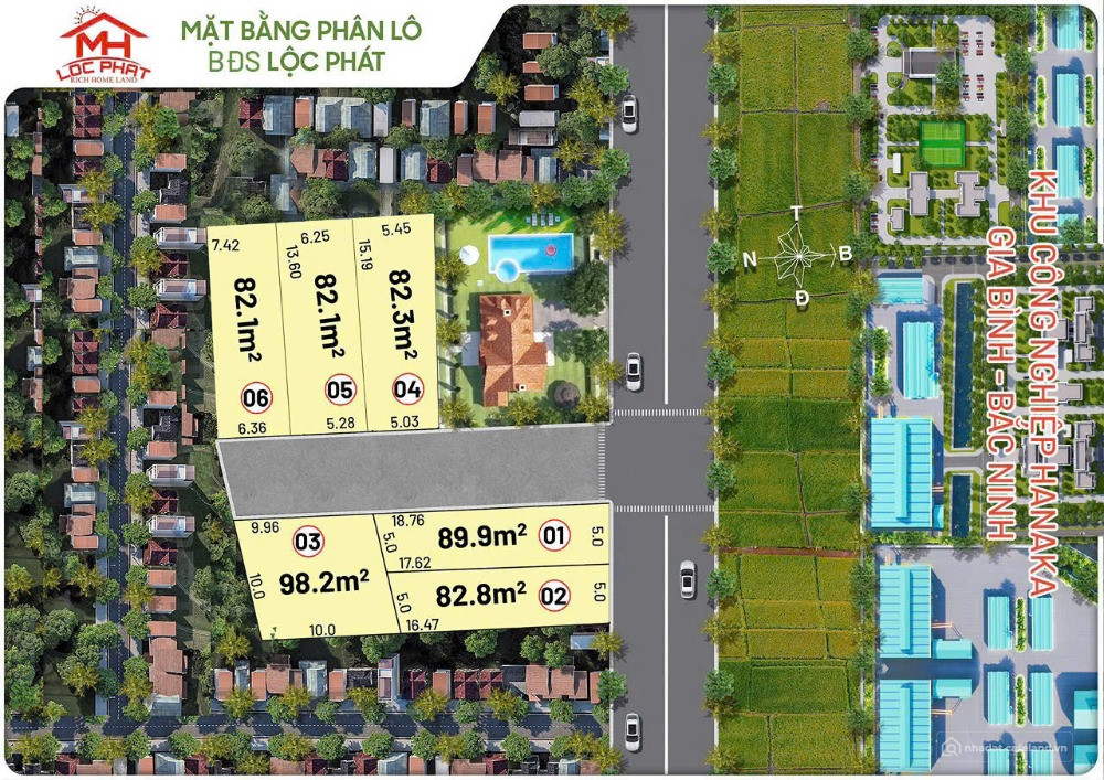 CẦN BÁN 6 LÔ ĐẤT TẠI BÙNG BÌNH DƯƠNG - GIA BÌNH - BẮC NINH GIÁ ĐẦU TƯ FO