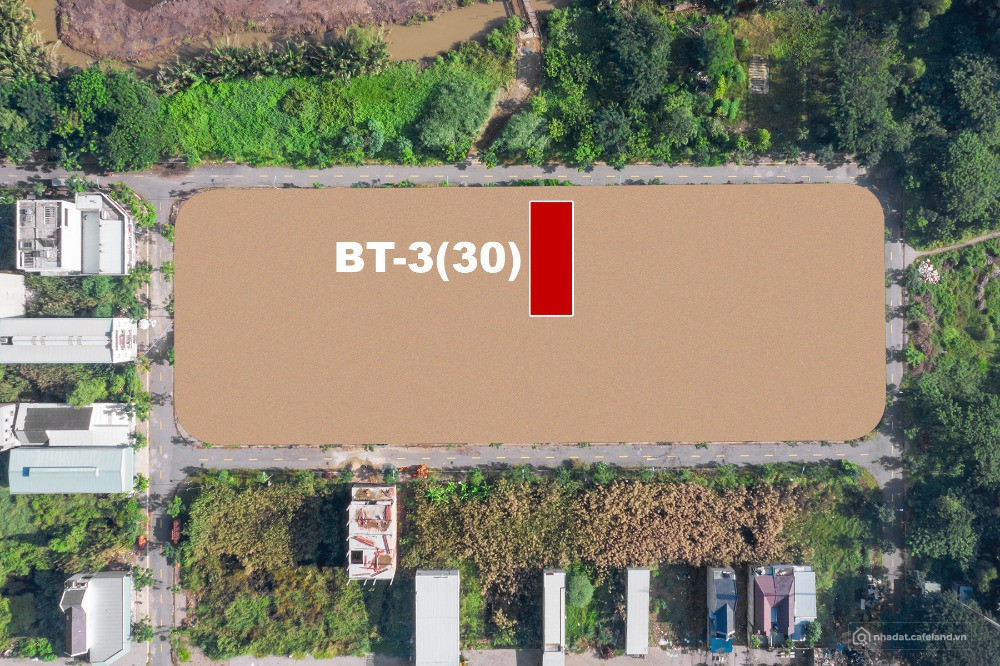 Bán đất nền biệt thự BT3-30 KDC Long Hậu 280m2, đường 12m