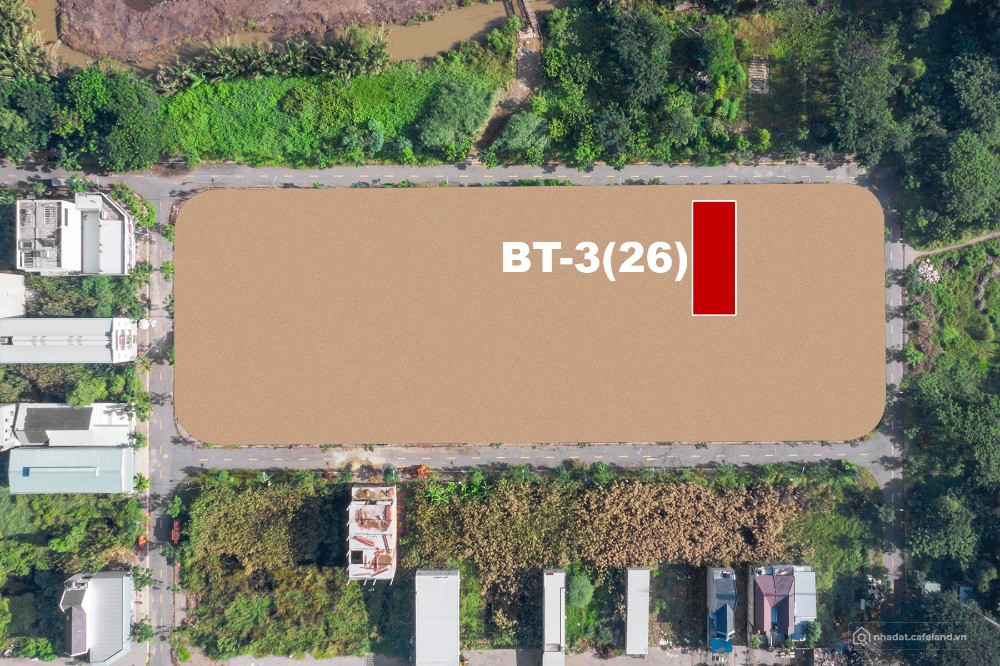 Bán nền BT3-26 KDC Long Hậu 280m2 cho vay 70% giá trị
