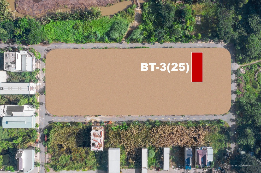 Bán nền biệt thự BT3-25, KDC Long Hậu - Vị trí đẹp, SHR, Giá 18tr/m2