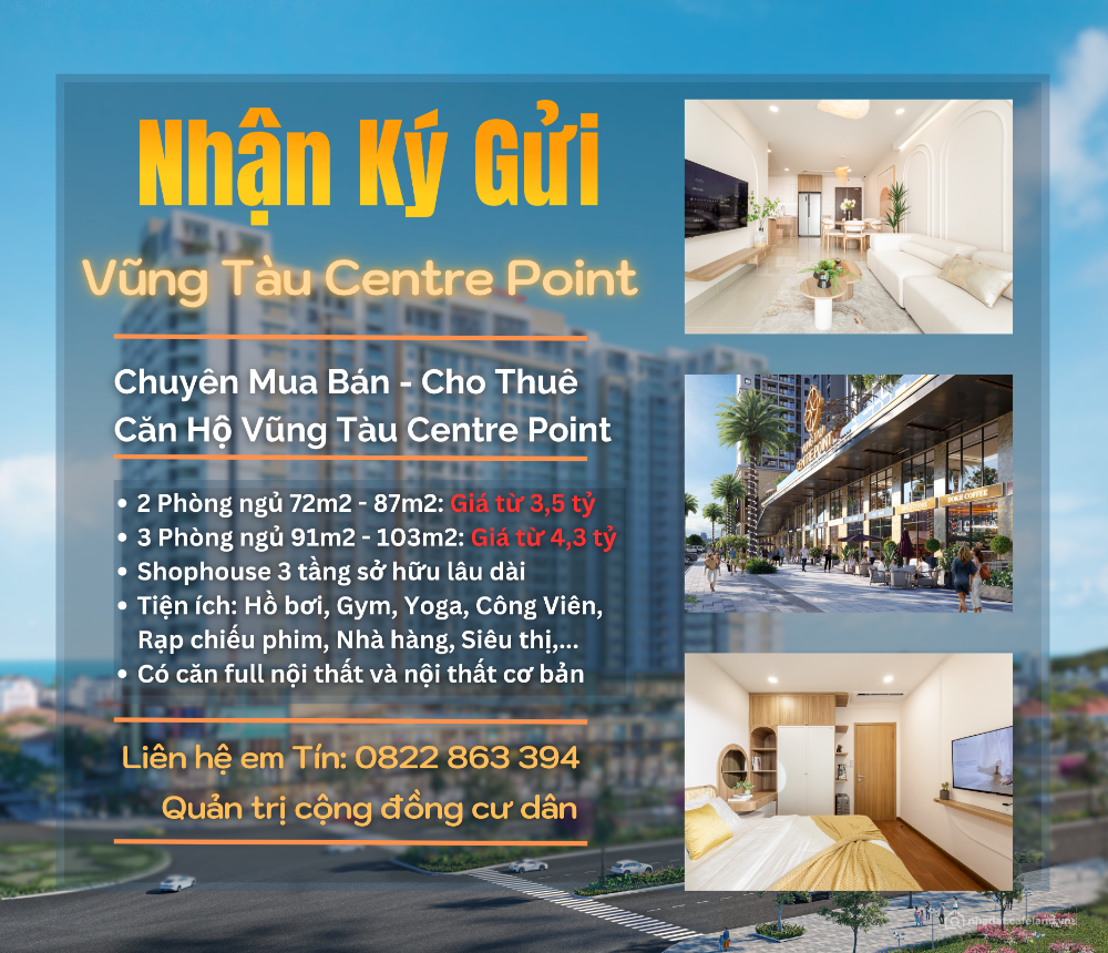 Chuyên mua bán-hỗ trợ cho thuê dự án Vũng Tàu Centre Point - Giỏ hàng độc quyền
