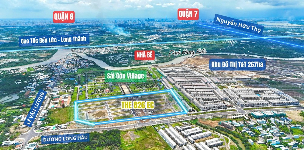 ĐẤT NỀN SỔ ĐỎ MẶT TIỀN ĐƯƠNG LONG HẬU, LIỀN KỀ KCN LONG HẬU, 20P ĐẾN QUẬN 7