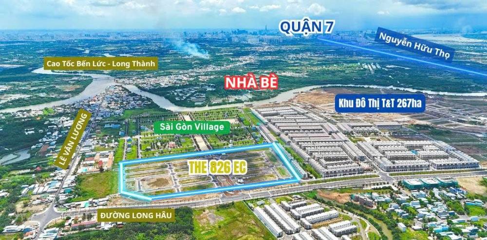 ĐẤT NỀN SỔ ĐỎ THE 826EC LIỀN KỀ NHÀ BÈ, CÓ VAY NGÂN HÀNG, THANH TOÁN DÀI HẠNG