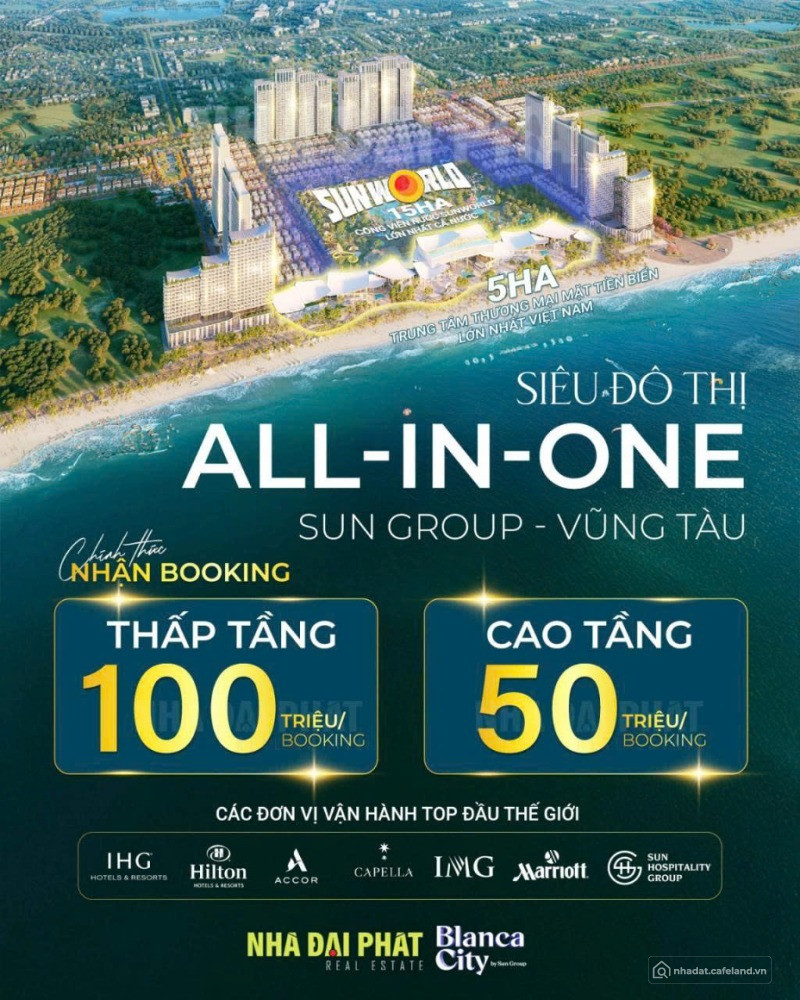 Chỉ 50 triệu Booking ngay có hoàn lại 100% dự án Blanca City - SunGroup Vũng Tàu