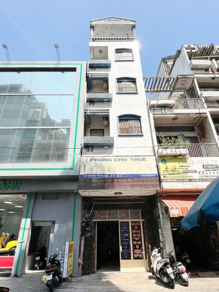 Quận 5, Khách sạn mặt tiền Dương Tử Giang, Phường 15, 6 tầng, 15 phòng, hơn 19 t