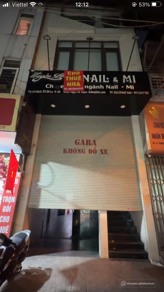 Cho thuê nhà phố kinh doanh nguyên căn 7 tầng 92 La Thành , Ô Chợ Dừa , Đống Đa