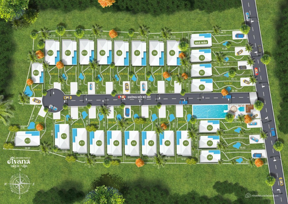 Cấn bán lô đất biệt thự villa cách biển 7 phút, giá bán 4,5 triệu/m2