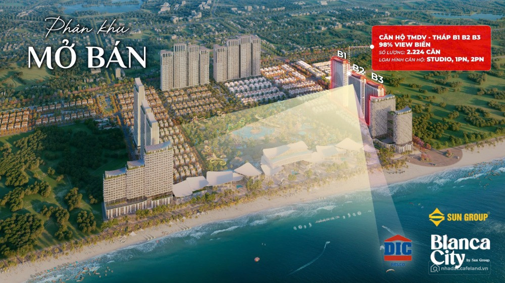 Booking siêu phẩm nghỉ dưỡng BLANCA CITY - SUN GROUP Vũng Tàu - LH: 0983076979