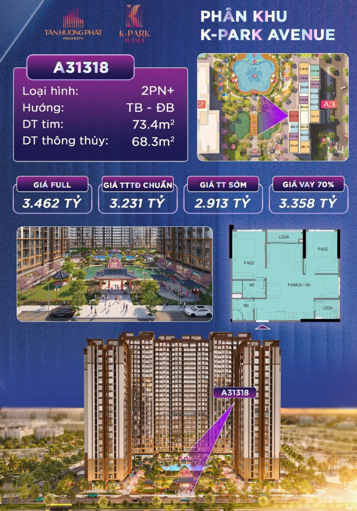 Bán căn góc 2PN+1 view nội khu giá siêu rẻ chỉ 2.9x tỷ tại Vinhomes Star City