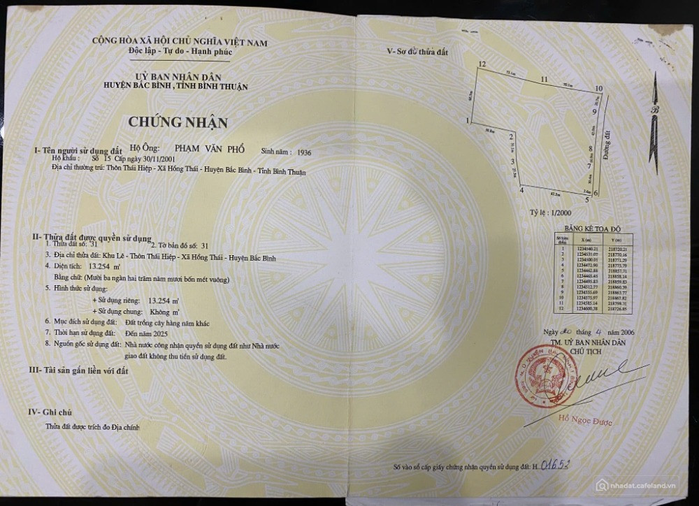 sổ đỏ đất trồng cây hàng năm ngay Bàu Trắng giá chỉ 200K/M2