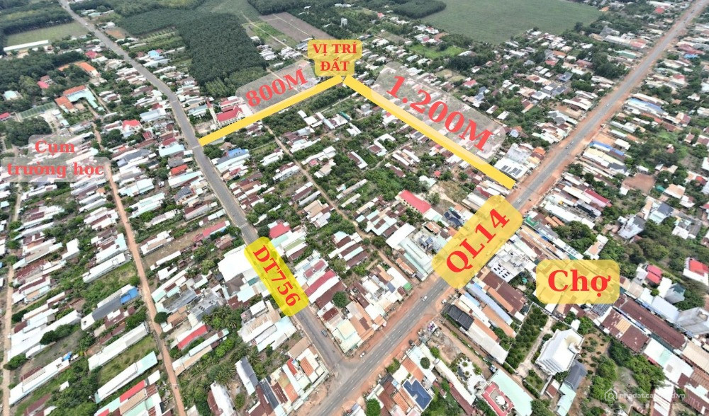 ĐẤT NGỘP NỮA GIÁ 700TR CÒN 360TR BUÔNG ĐUÔI CHƠN THÀNH BÌNH PHƯỚC 1000M2 THỔ CƯ