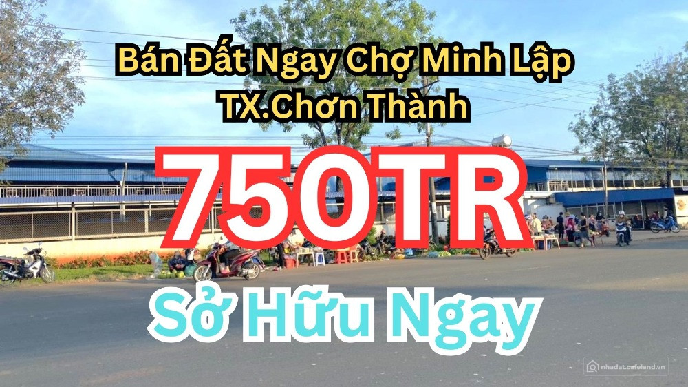 BÁN GẤP LÔ ĐẤT VÀNG MẶT TIỀN CHỢ MINH LẬP – QL14 – 181M² – GIÁ 750 TRIỆU!