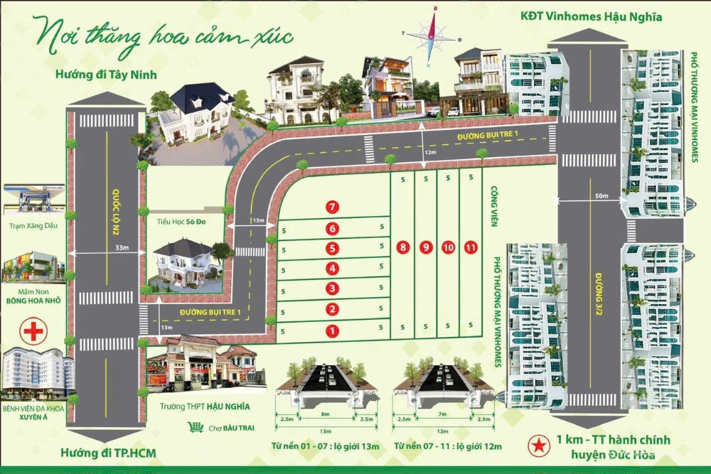 CHÍNH CHỦ BÁN GẤP – ĐẤT NỀN MẶT TIỀN ĐƯỜNG GẦN VINHOMES HẬU NGHĨA