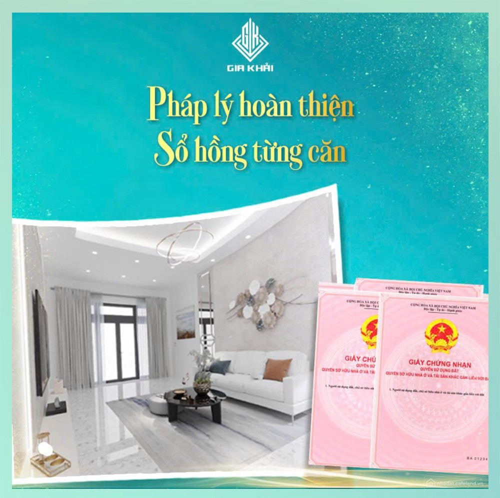 Nhà Gia Khải mặt tiền Hùng Vương, đối diện chợ An Điền, sổ hồng, Full nội thất