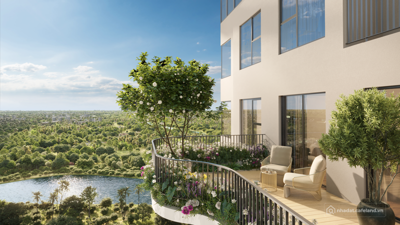 Căn góc 3PN 105m2 Eco Retreat - View Biệt thự đảo hồ thiên nga. Hướng Đông Nam