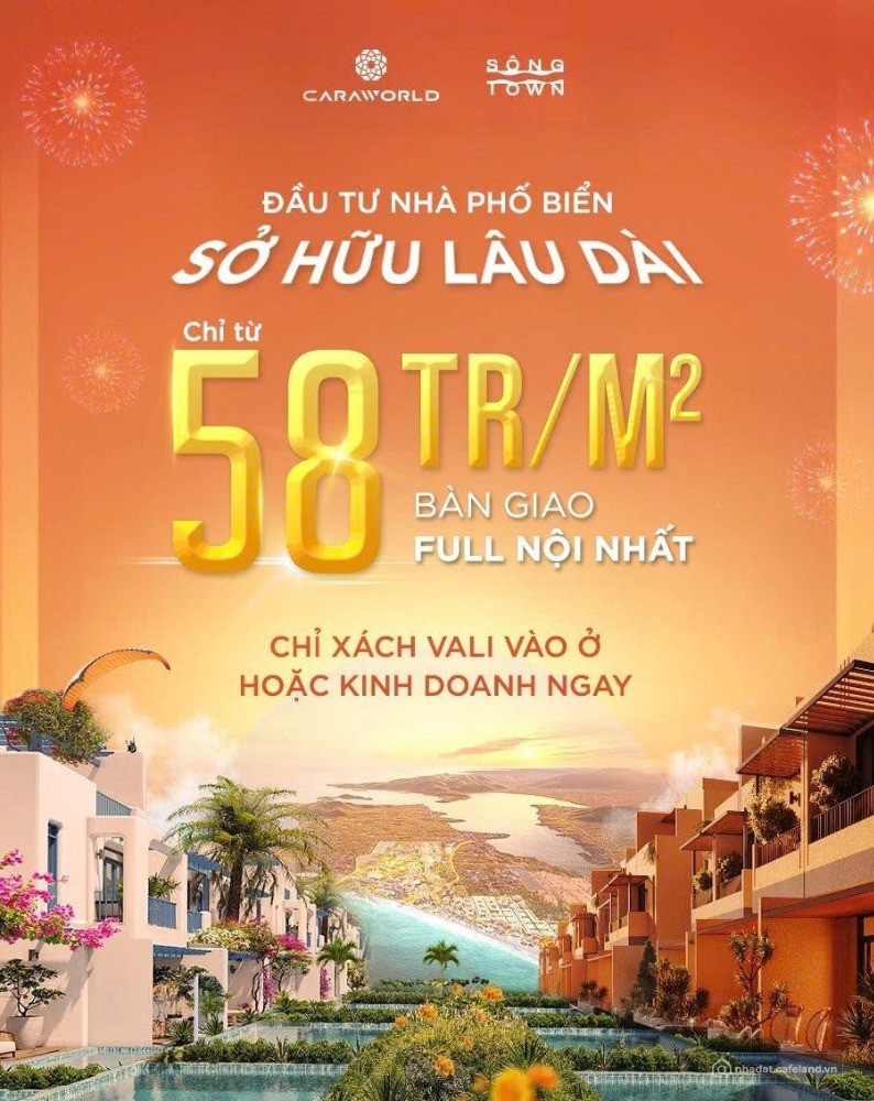 Chỉ 58tr/m2 - Sở hữu Nhà phố Sông Town Cam Ranh -  Full nội thất, hồ bơi riêng