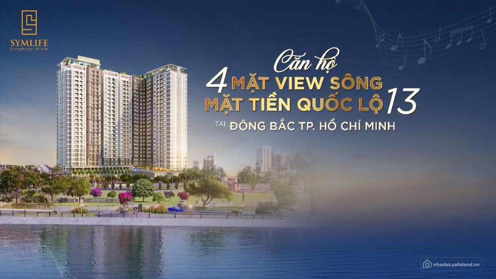 Căn hộ Symlife 1PN 51m2, view sông Sài Gòn, tiện ích cao cấp resort, chỉ 36tr/m2
