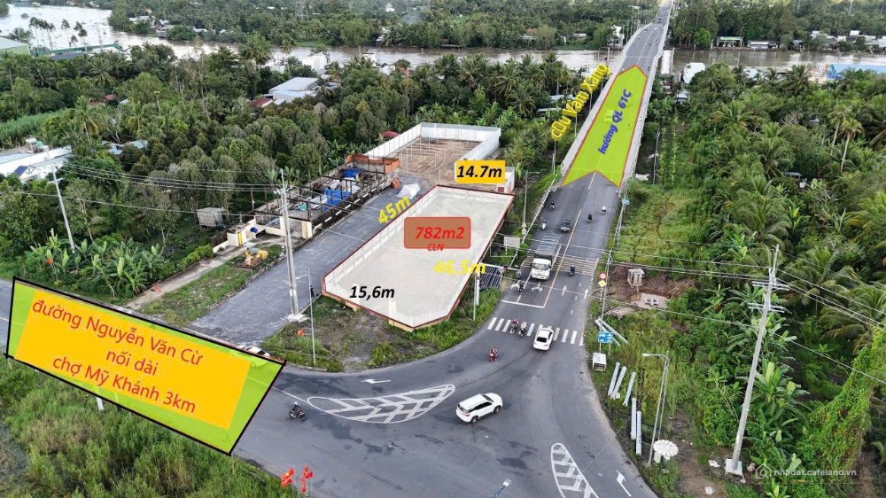 Bán Nền DT 782m2 Góc 2 Mặt Tiền Đường Nguyễn Văn Cừ