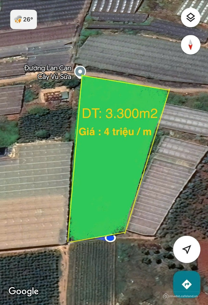 BÁN LÔ ĐẤT 2 MẶT TIỀN – 3.300m² –13 ty VIEW QUẠT GIÓ CẦU ĐẤT – XUÂN THỌ, ĐÀ LẠT