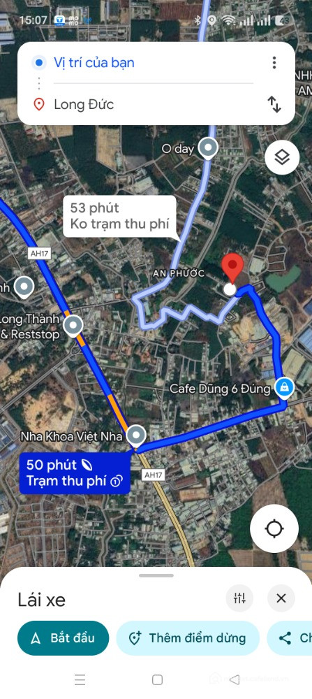 Bán 1,3 sào đất mặt tiền ngay KCN Long Đức, Long Thành