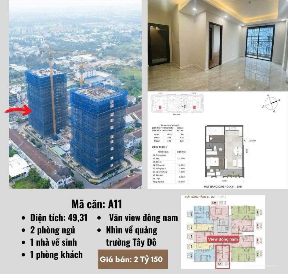 CHỦ CẦN CHUYỂN NHƯỢNG CĂN HỘ 𝐂𝐀𝐑 𝐑𝐈𝐕𝐄𝐑 𝐏𝐀𝐑𝐊- 49 m2 giá chỉ 2tỷ2