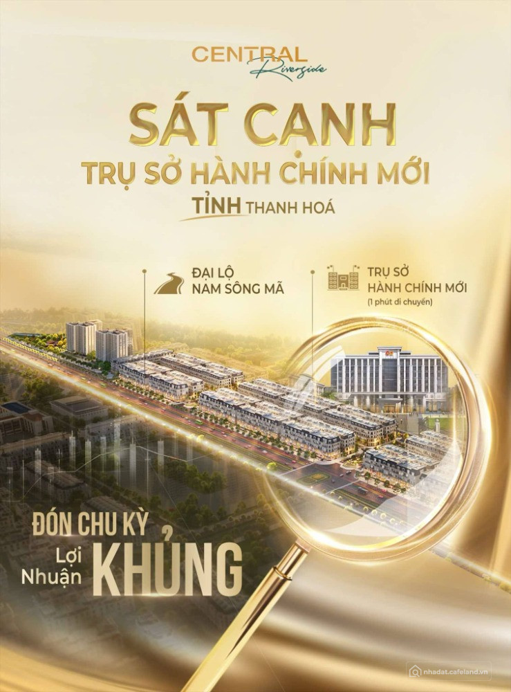 ĐỘC NHẤT VÔ NHỊ, CHỈ CÓ TẠI NHÀ PHỐ 5 TẦNG CENTRAL RIVERSIDE THANH HÓA