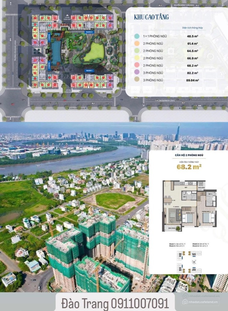 Bán căn 2PN góc Victoria Village Thạnh Mỹ Lợi, tầng cao view đẹp