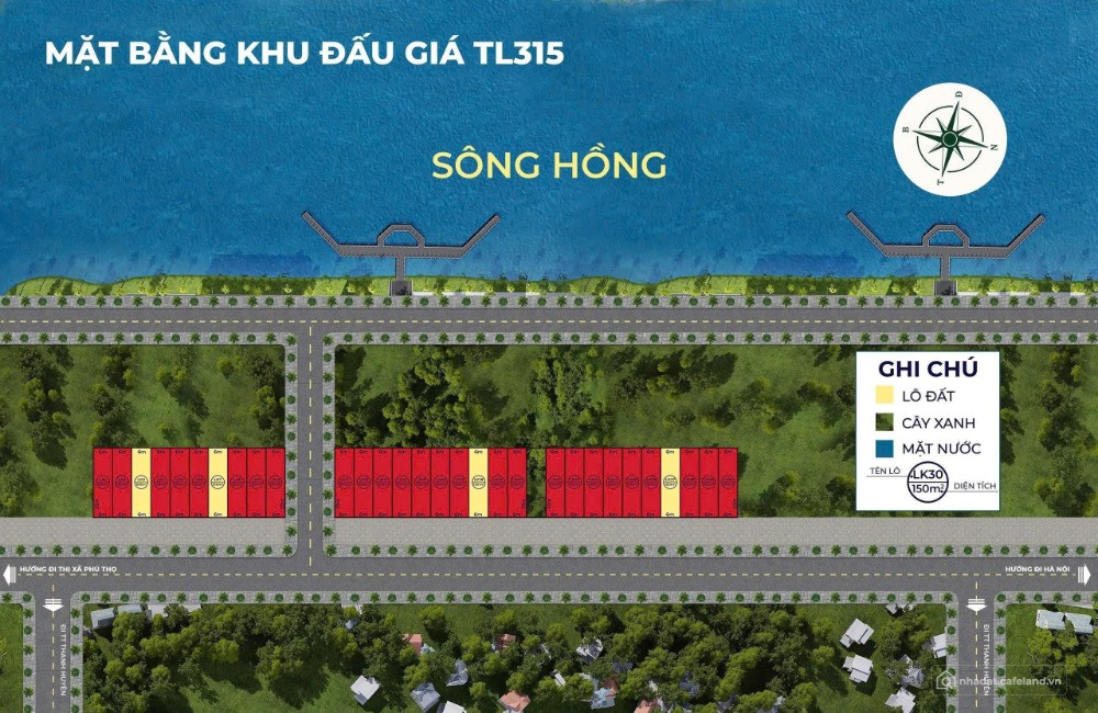 Bán lô đất đấu giá full thổ cư 150m2 siêu đẹp tại đường tỉnh lộ 315 Phú Thọ