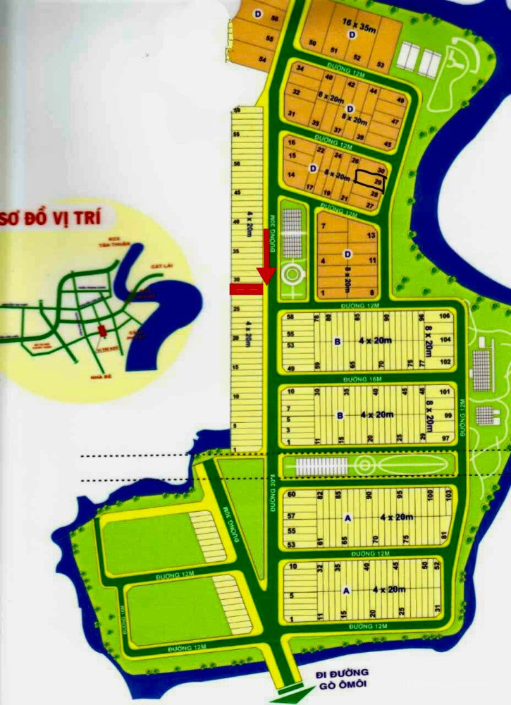 Lô Đất D37 Khu Nam long Phú Thuận Q7. Dt 8x20m