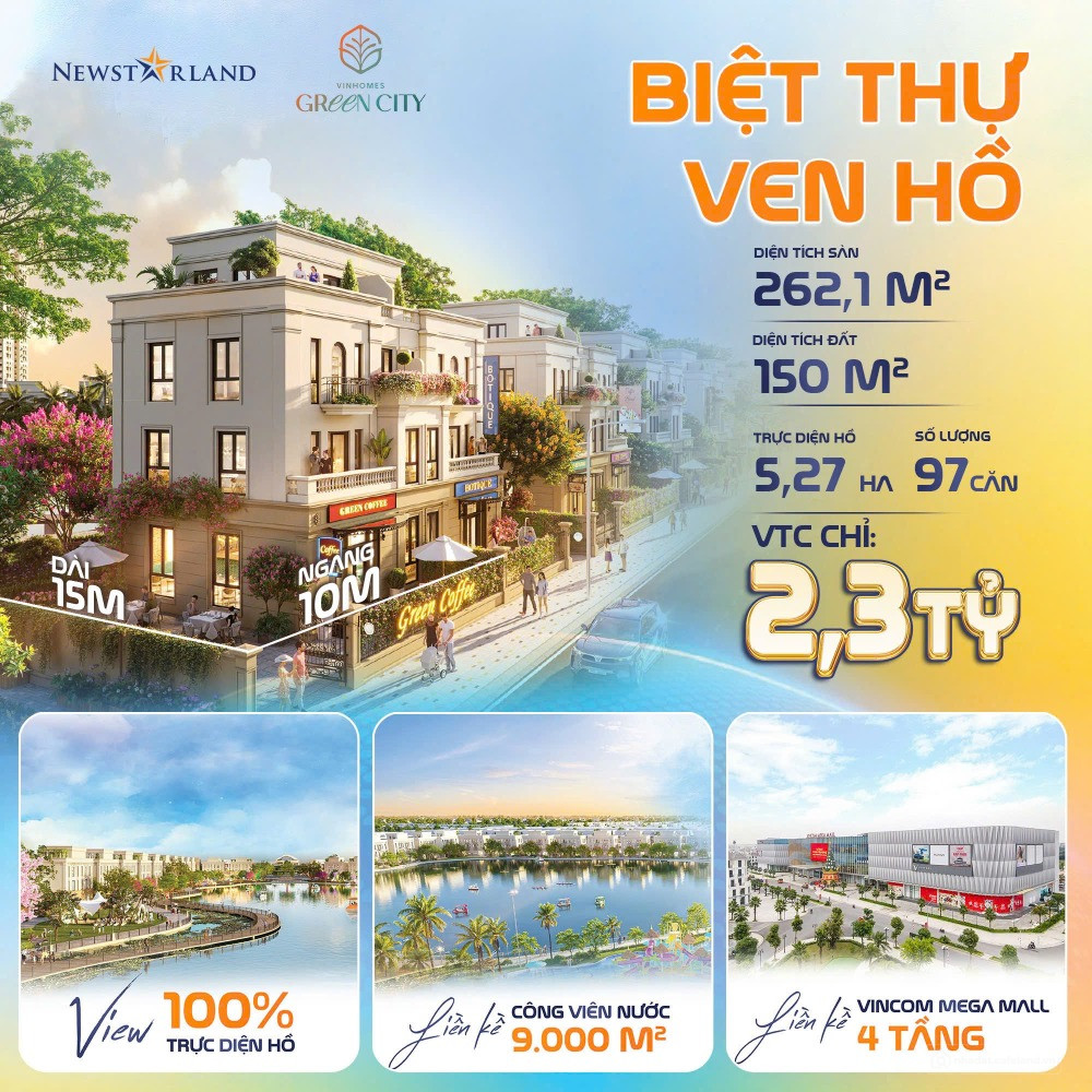 THE SWAN LAKE – VỐN BAN ĐẦU CHỈ TỪ 630 TRIỆU, SỞ HỮU BIỆT THỰ & LIỀN KỀ VEN HỒ