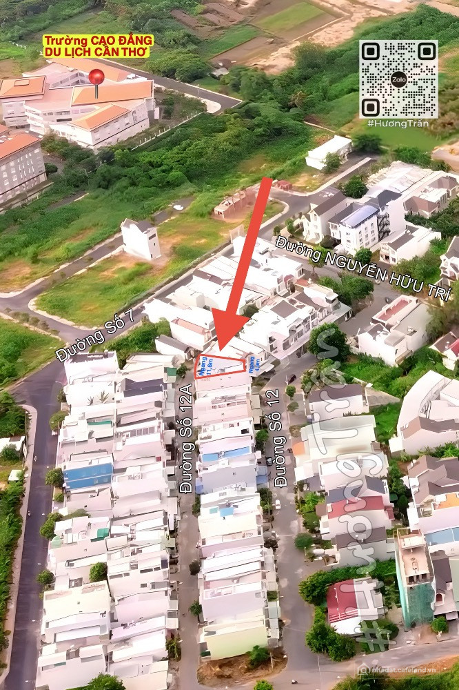 BÁN NỀN 2 MẶT TIỀN (trước sau) Đường Số 12 và 12A, KDC CỒN KHƯƠNG