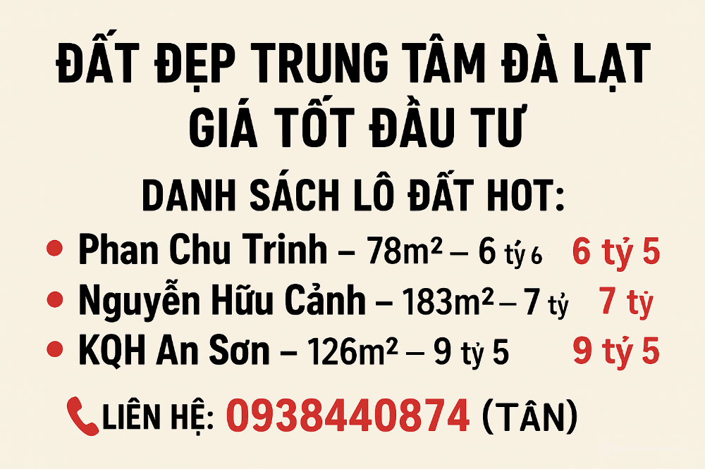 Bán lô đất đường Phan Chu Trinh, DT: 78m², chỉ với: 6 tỷ 5.