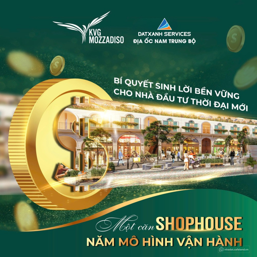 Vốn 2,4 tỷ Sở hữu ngay Shophouse KVG Mozzadiso linh hoạt cho cả ở, nghỉ dưỡng.