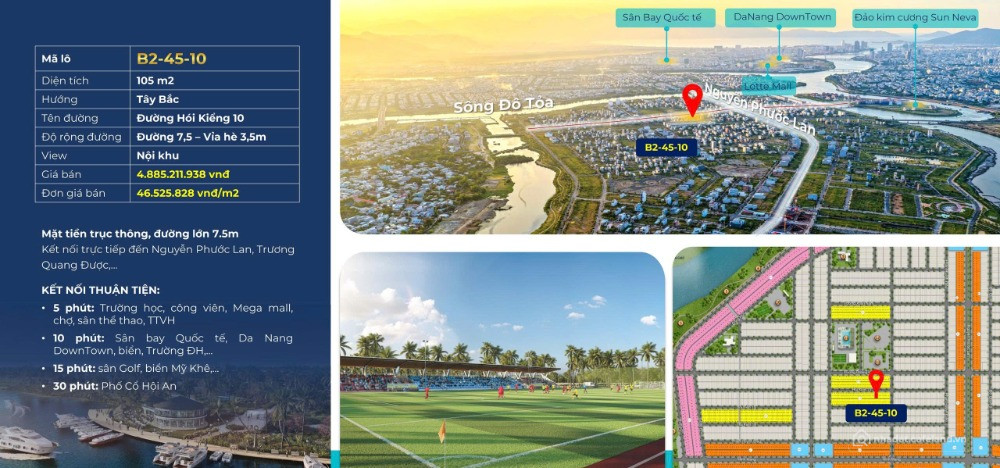 Cơ hội sở hữu lô đất đẹp tại Nam Hoà Xuân, Đà Nẵng - Giá trị thực, KHÔNG CHÊNH.