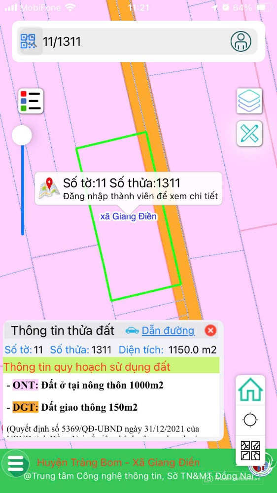 1,150m2 Thổ cư khủng 1,000m2, Vị trí đẹp, dân đông, gần khu du lịch, KCN