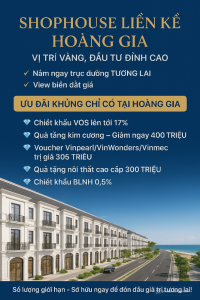 Bán Shophouse Hoàng Gia sinh lời đỉnh cao