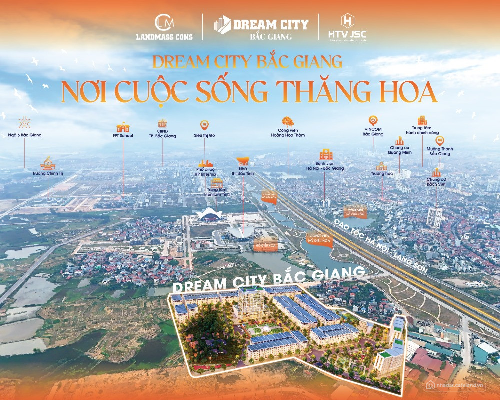 Đất nền Dream City Bắc Giang – Sổ đỏ từng lô, vị trí trung tâm