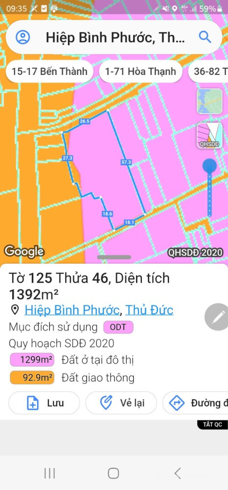 Bán Đất 1,347,7m2 Đường QL13, Phường Hiệp Bình Phước, Thủ Đức