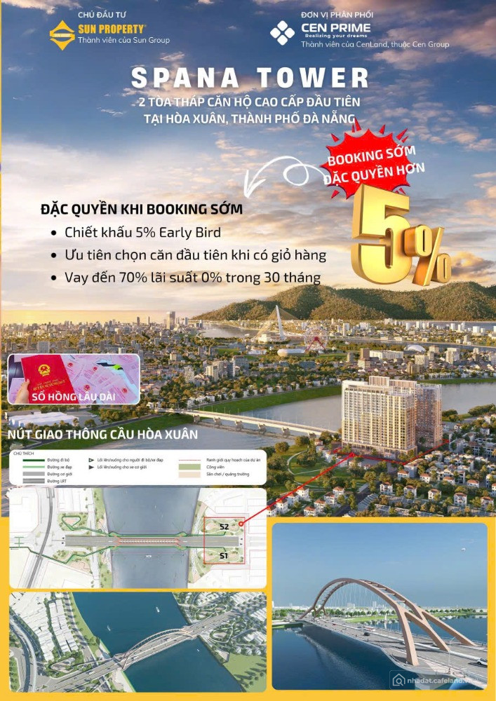 Spana Tower Sun Group - Sở Hữu Căn hộ View Sông Hàn Sổ Hồng Chưa Tới 1 Tỷ