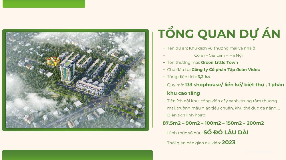  GREEN LITTLE TOWN – DỰ ÁN HOT TẠI GIA LÂM – CỔ BI 