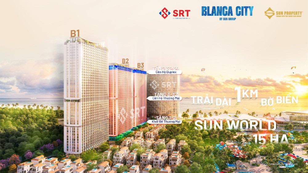 Cặp căn Liền kề HIẾM Sun World + View Biển | Tầng 32 B3 | Blanca City Căn Studio
